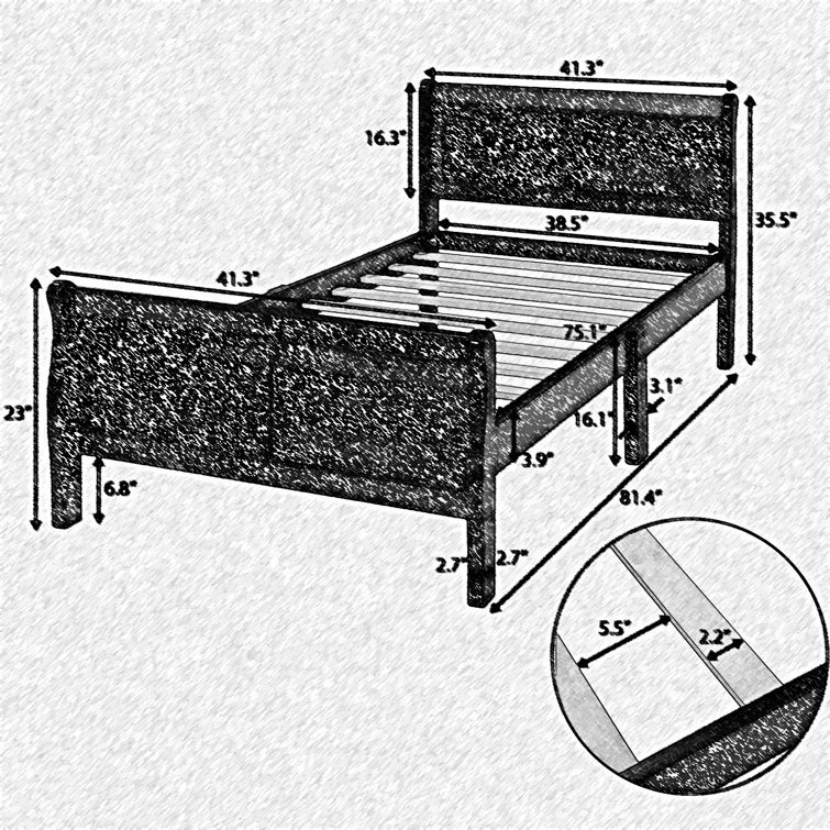 Winston Porter Hayna Solid Wood Platform Bed Wayfair